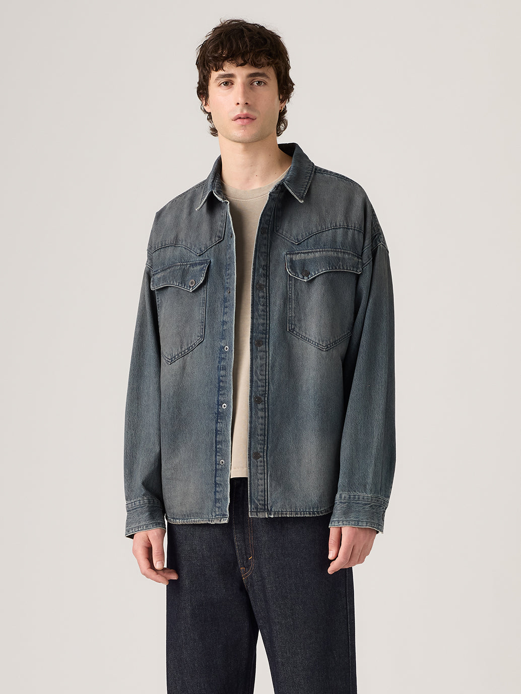 Levi's® Men's Lenox Western Overshirt - Front View