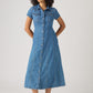 Levi's® Women's Short-Sleeve Fit and Flare Western Dress - Styleshot View