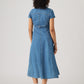 Levi's® Women's Short-Sleeve Fit and Flare Western Dress - Back View