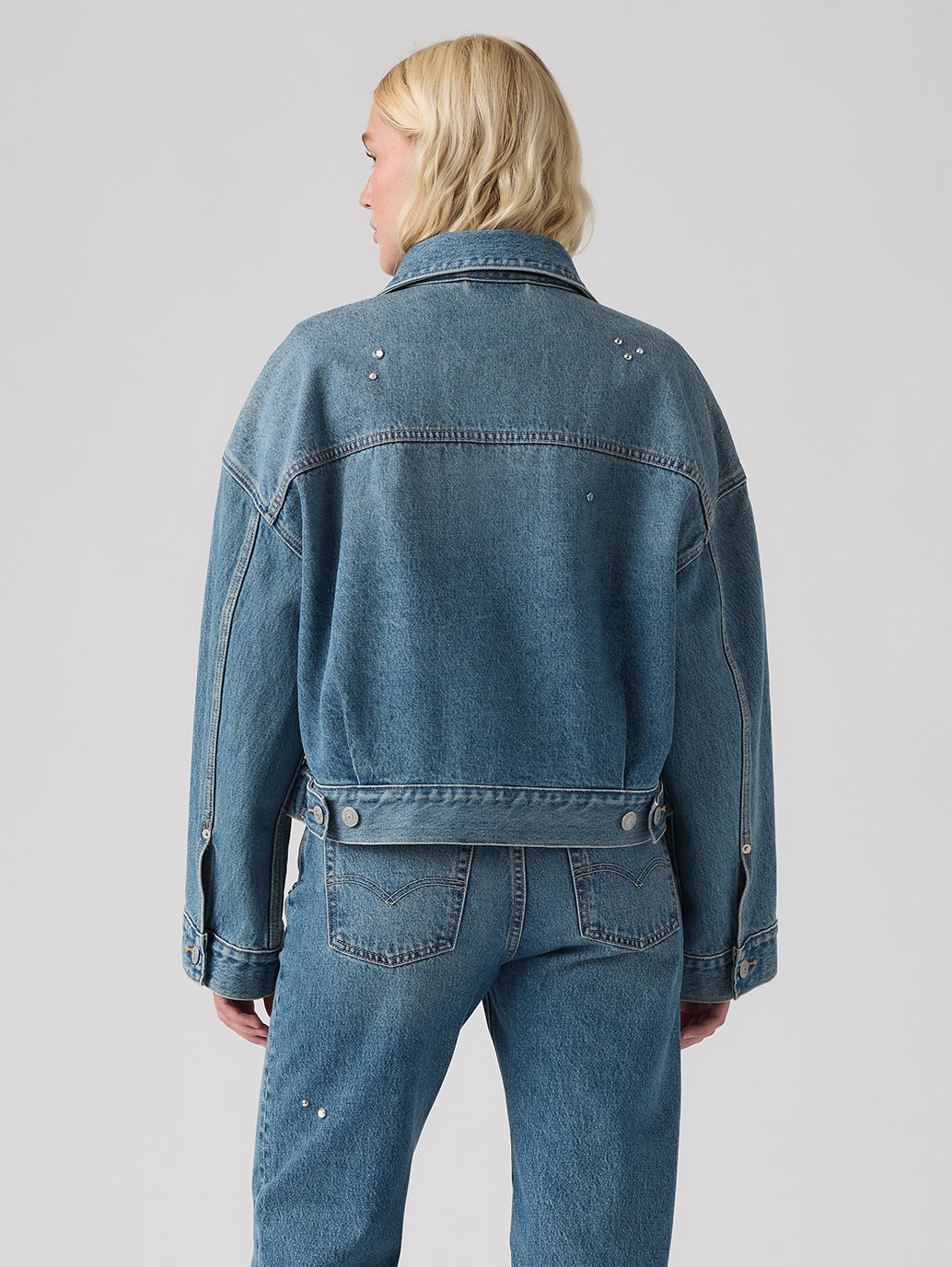 Levi's® Women's Loose Crop Trucker Jacket - Back View