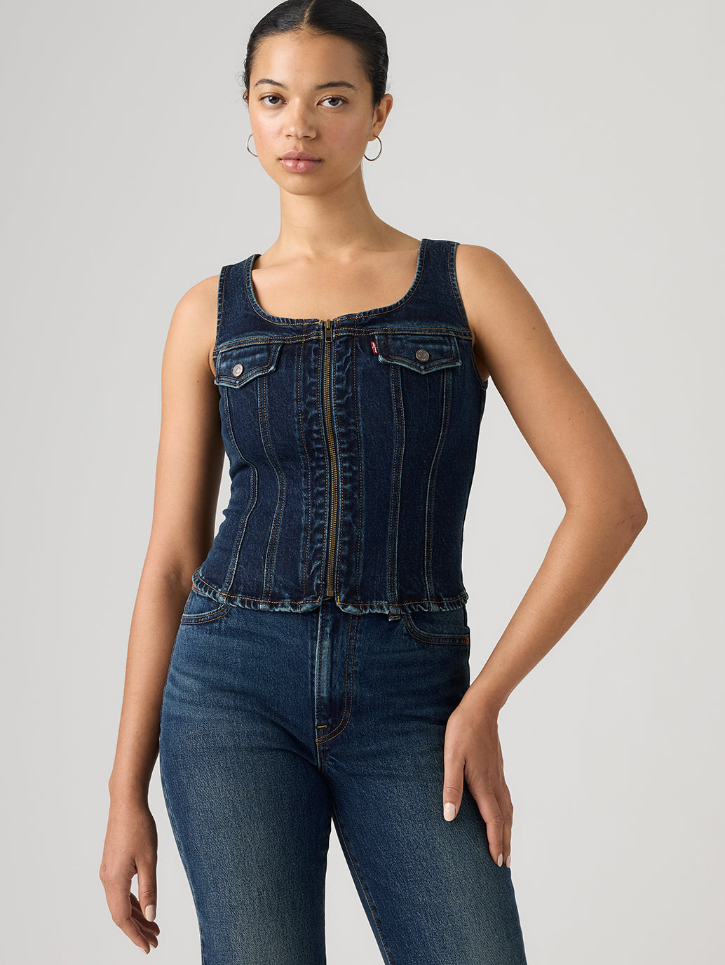 Levi's® Women's Vintage Zip Vest - Styleshot View