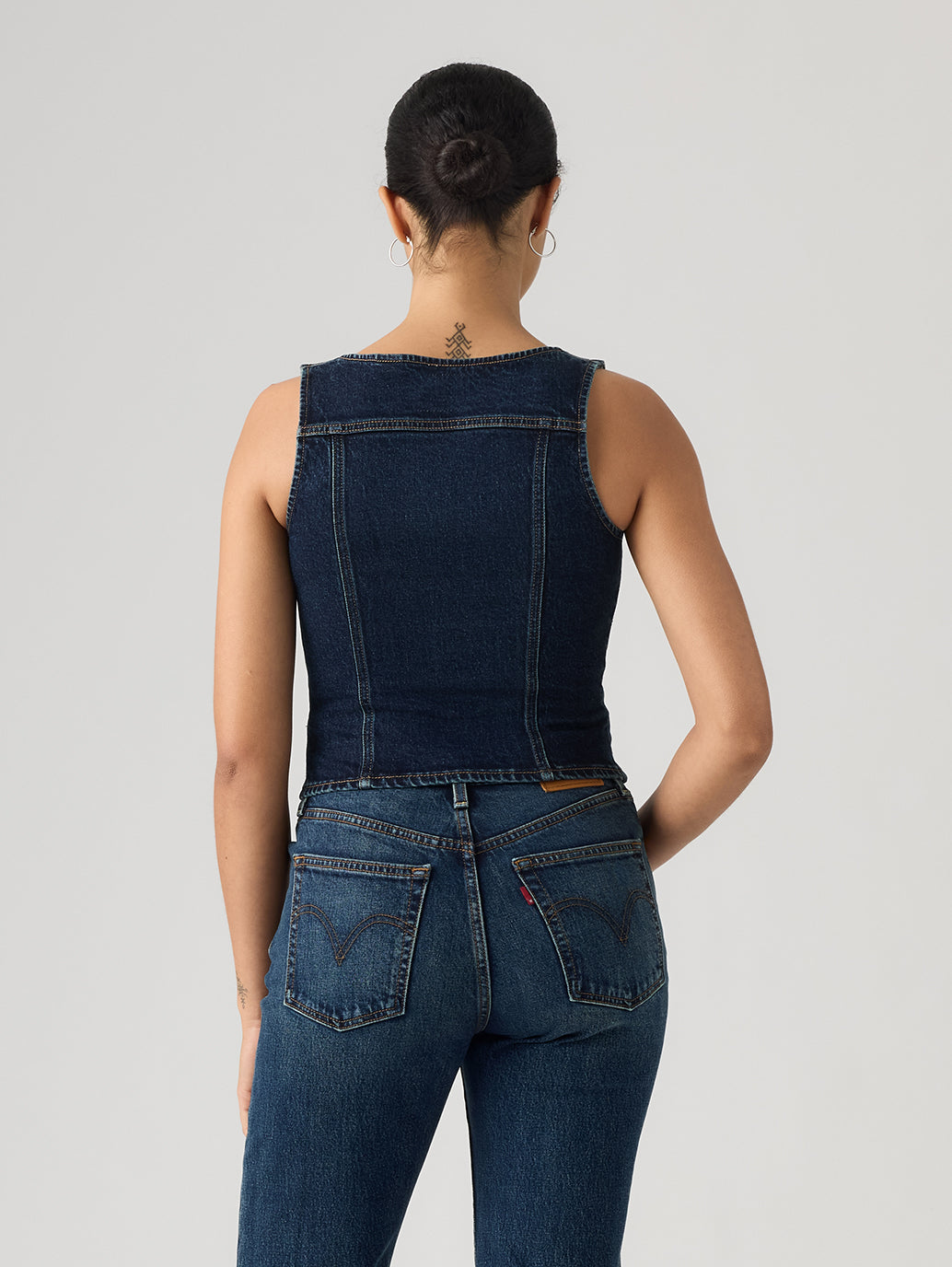 Levi's® Women's Vintage Zip Vest - Back View
