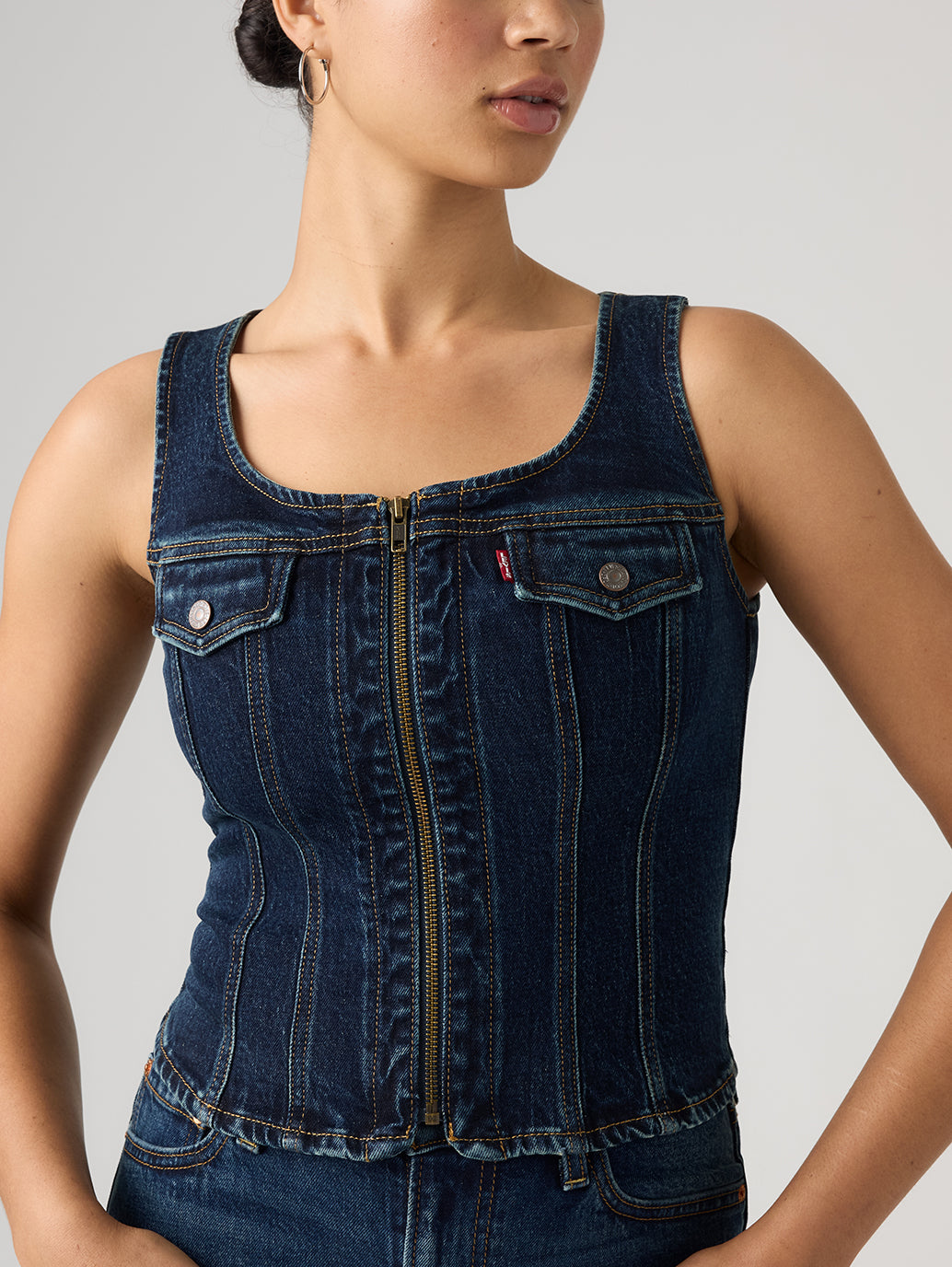 Levi's® Women's Vintage Zip Vest - detail View