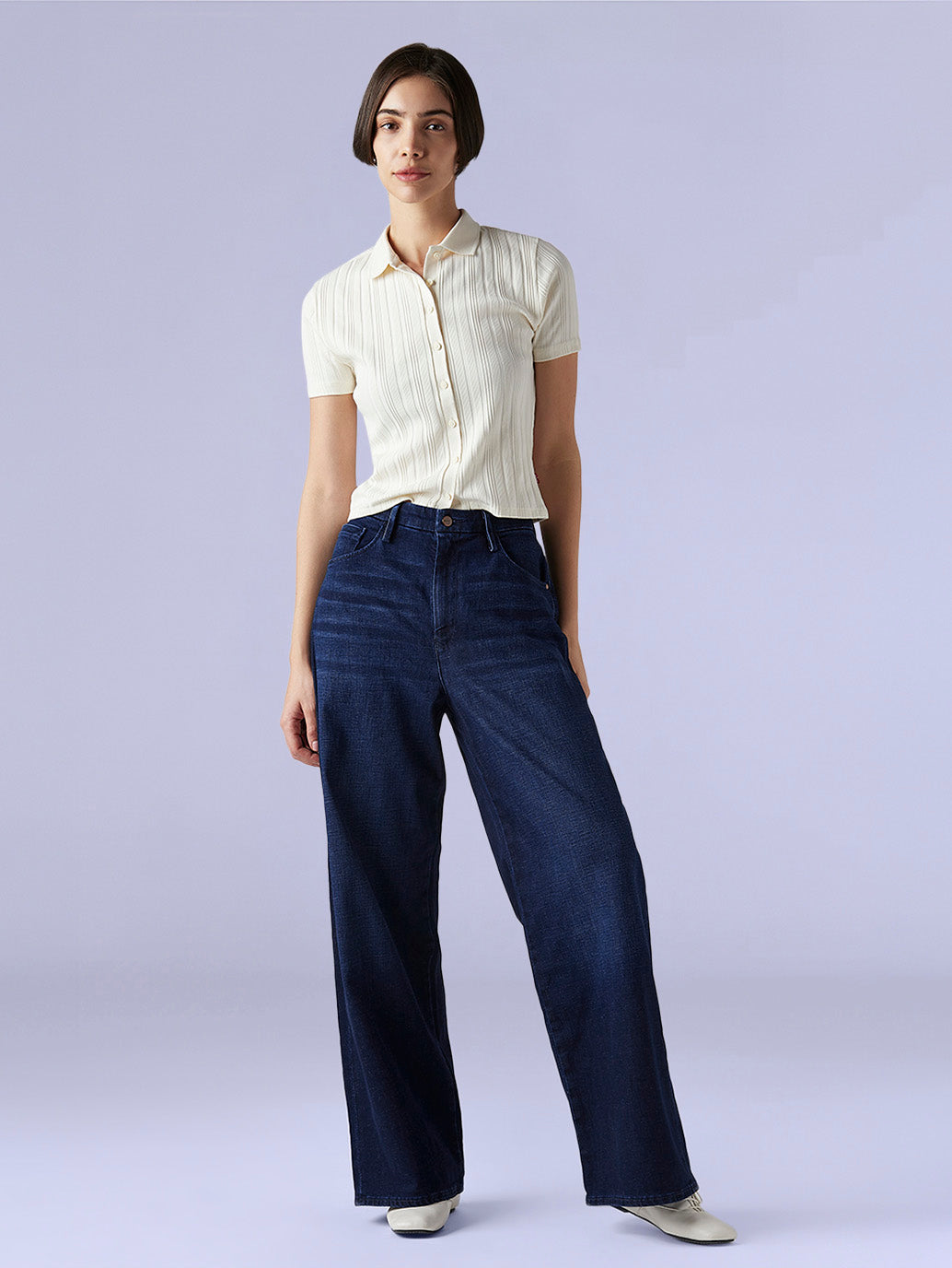 Women's Redloop Ribcage Wide Leg Fit High Rise Cinch Jeans