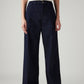 Women's Dark Blue Ribcage Wide Leg Fit High Rise Redloop Jeans - Front View