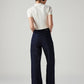 Women's Dark Blue Ribcage Wide Leg Fit High Rise Redloop Jeans - Back View