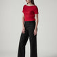 Women's Wide Leg Fit High Rise Redloop Cinched Jeans - Side View
