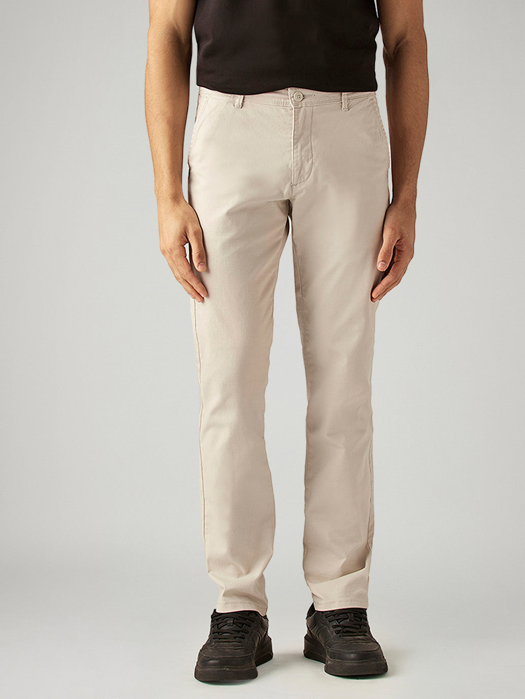 Men's 511 Beige Slim Fit Mid Rise Chinos - Front View