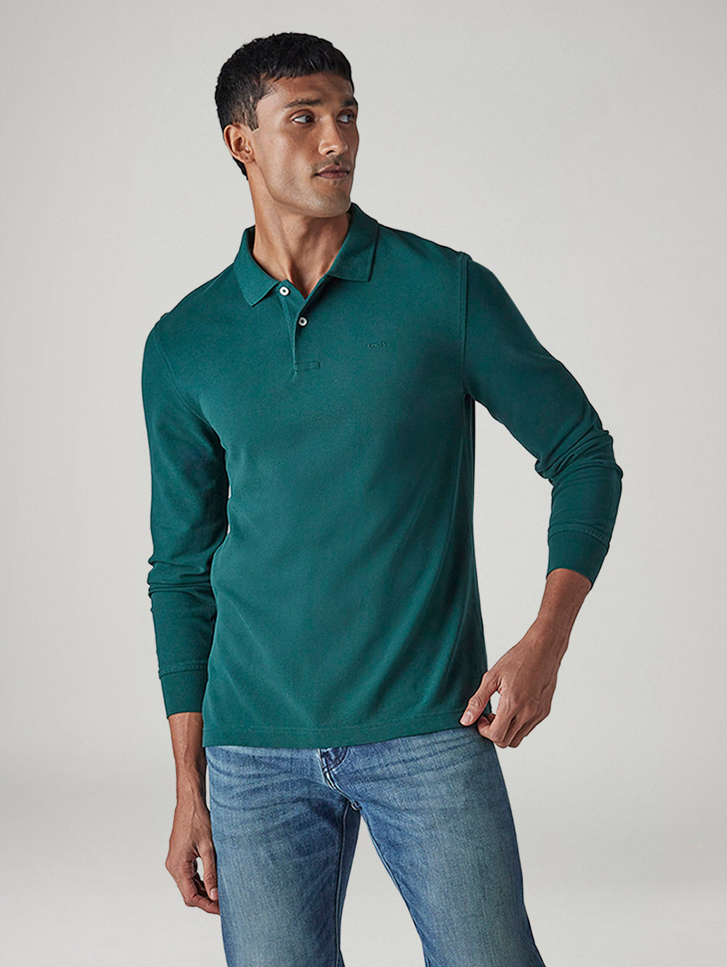 Men's Solid Regular Fit Pique Polo T-Shirt
