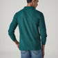 Men's Solid Regular Fit Pique Polo T-Shirt - Back View