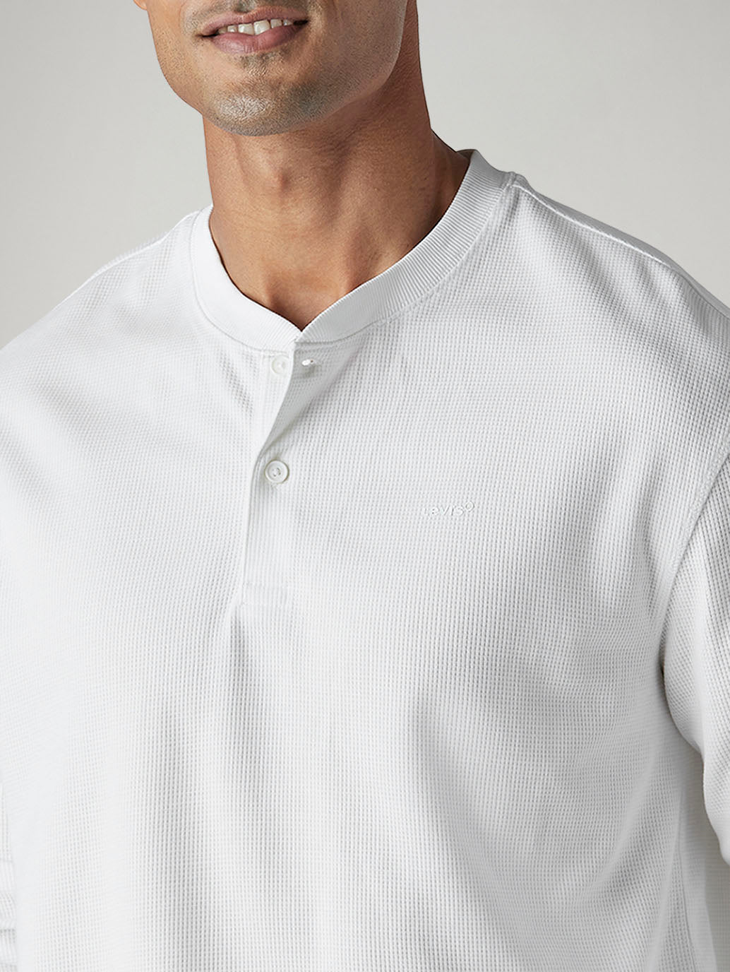 Men's Solid Regular Fit Waffle T-Shirt - 20 View