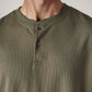 Men's Solid Regular Fit Waffle T-Shirt - Detail View
