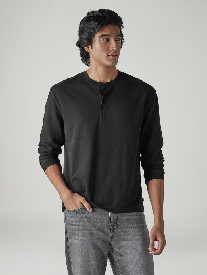 Men's Solid Regular Fit Waffle T-Shirt