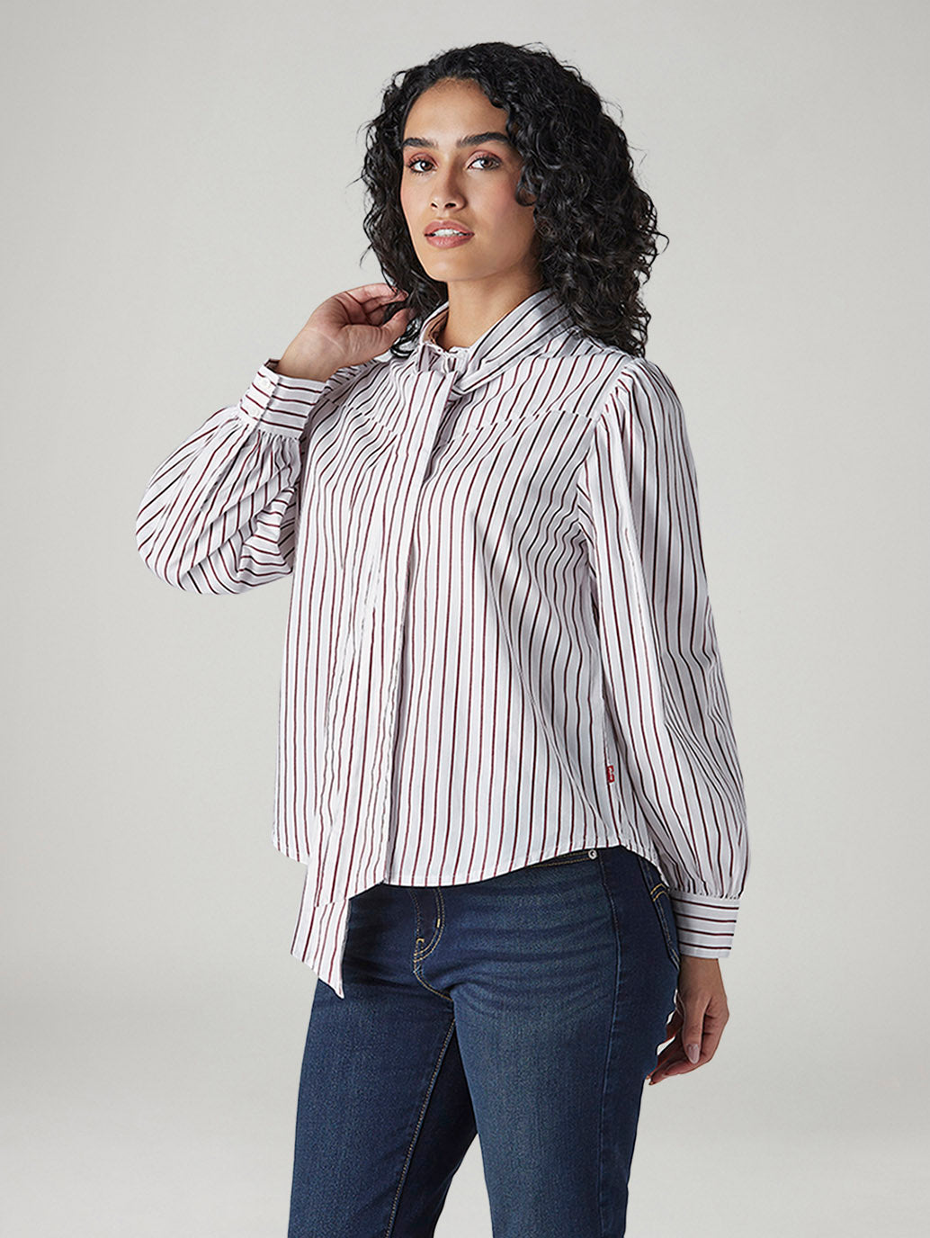 Women's Striped Regular Fit Top - Side View