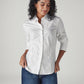 Women's Solid Slim Fit Poplin Shirt - Styleshot View