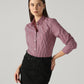 Women's Striped Slim Fit Poplin Shirt - Styleshot View