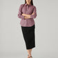 Women's Striped Slim Fit Poplin Shirt - Full View