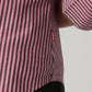Women's Striped Slim Fit Poplin Shirt - Detail View