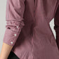 Women's Striped Slim Fit Poplin Shirt - Detail View
