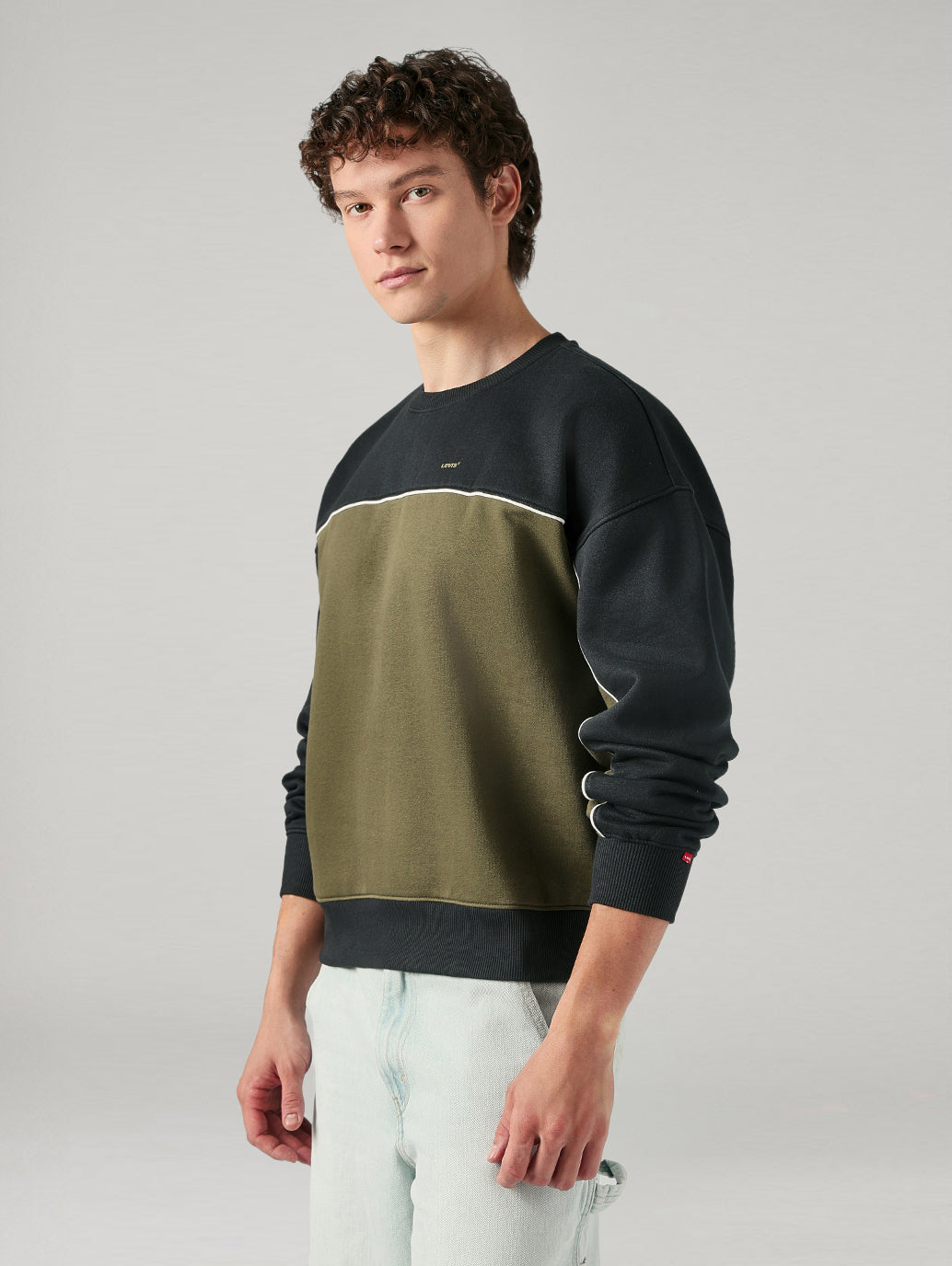 Men's Colorblock Regular Fit Sweatshirt - Side View