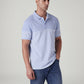 Men's Colorblock Light Blue Pique Polo T-shirt - Styleshot View