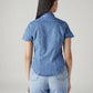 Women's Solid Regular Fit Shirt - Back View