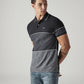 Men's Striped Black Pique Polo T-shirt - Styleshot View