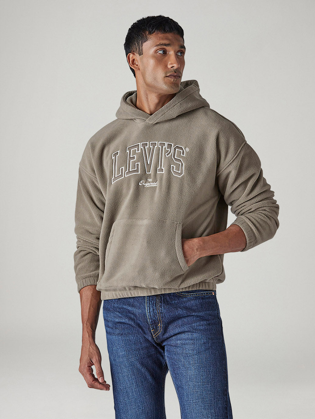 Men's Logo Printed Loose Fit Sweatshirt - Front View