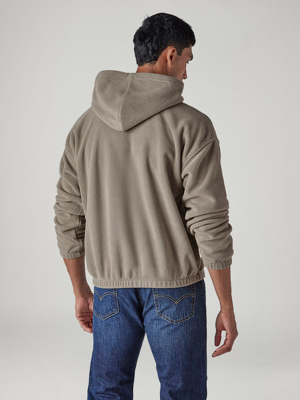 Men's Logo Printed Loose Fit Sweatshirt - Back View