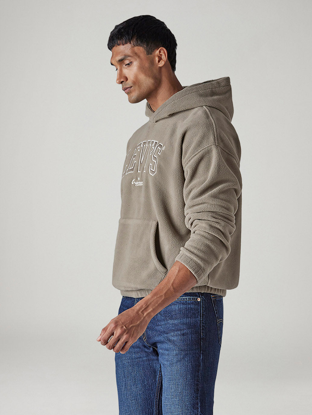 Men's Logo Printed Loose Fit Sweatshirt - Side View