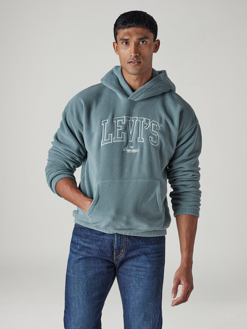 Men's Logo Printed Loose Fit Sweatshirt - Styleshot View