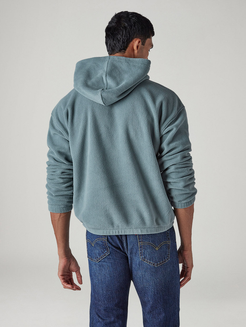 Men's Logo Printed Loose Fit Sweatshirt - Back View