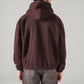 Men's Solid Regular Fit Hooded Sweatshirt - Back View