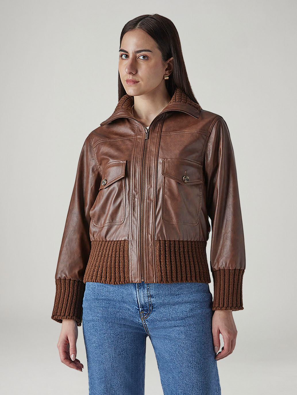 Women's Solid Slim Fit Jacket - 20 View