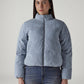 Women's Solid Relaxed Fit Puffer Jacket - Front View