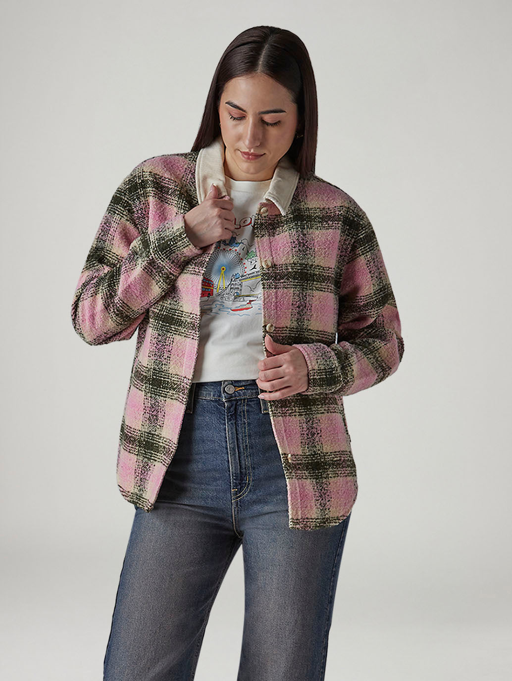 Women's Plaid Relaxed Fit Shacket