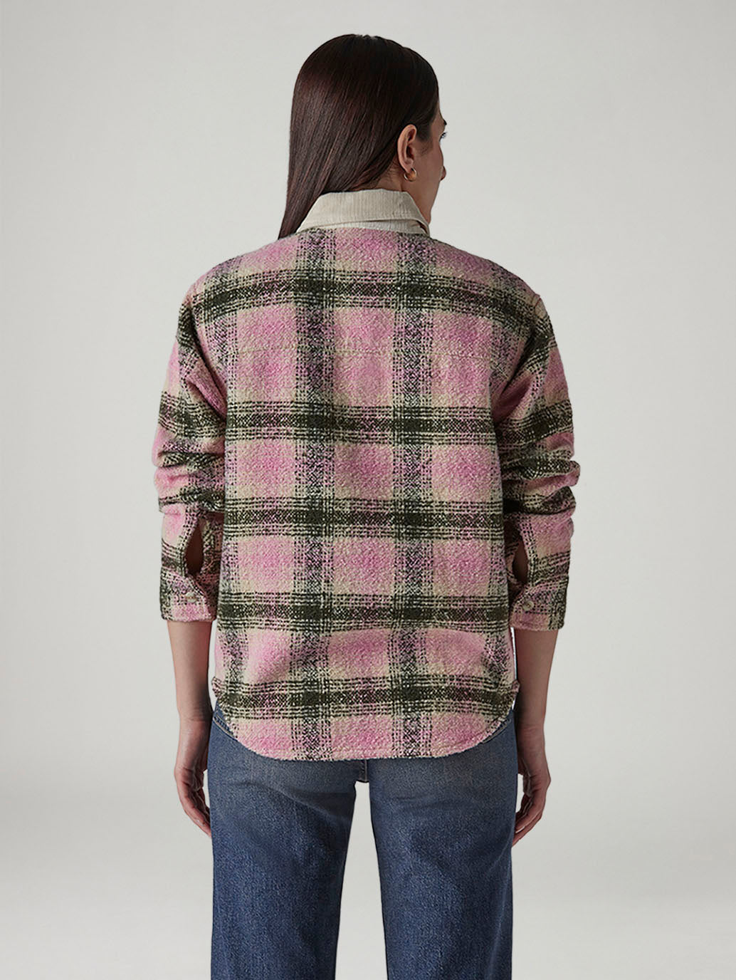 Women's Plaid Relaxed Fit Shacket - 20 View