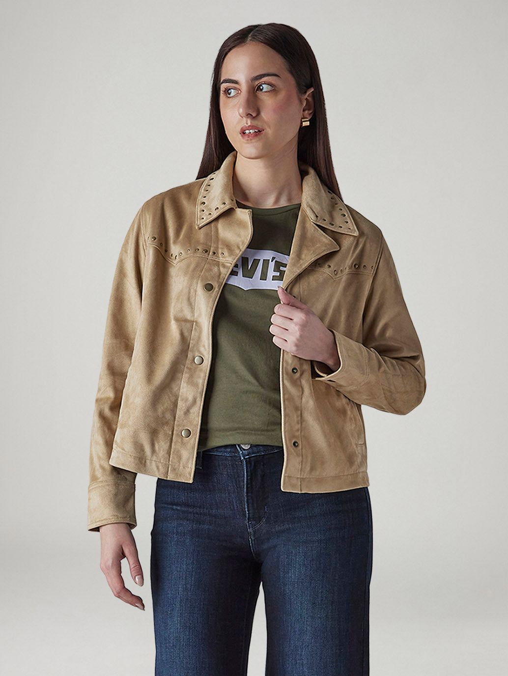 Women's Embellished Relaxed Fit Jacket