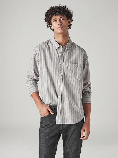 levi's Men's Striped Relaxed Fit Poplin Shirt-picture-10