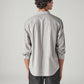 Men's Striped Relaxed Fit Poplin Shirt - Back View