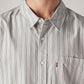 Men's Striped Relaxed Fit Poplin Shirt - Detail View