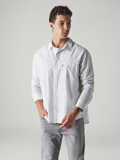 levi's Men's Striped Relaxed Fit Poplin Shirt-picture-22