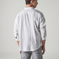 Men's Striped Relaxed Fit Poplin Shirt - Back View