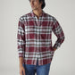 Men's Checkered Relaxed Fit Flannel Shirt - Styleshot View