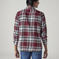 Men's Checkered Relaxed Fit Flannel Shirt - Back View