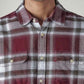 Men's Checkered Relaxed Fit Flannel Shirt - Detail View