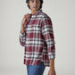 Men's Checkered Relaxed Fit Flannel Shirt - Side View