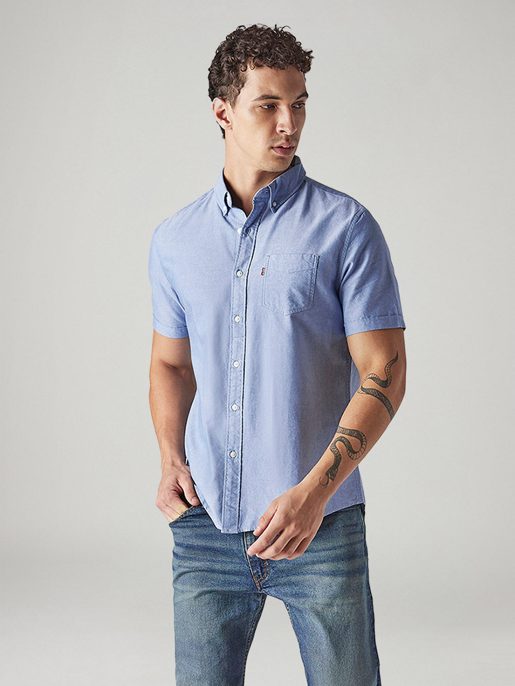 Men's Solid Slim Fit Oxford Shirt