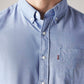 Men's Solid Slim Fit Oxford Shirt - Detail View