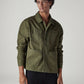 Men's Olive Solid Relaxed Fit Shirt - 20 View
